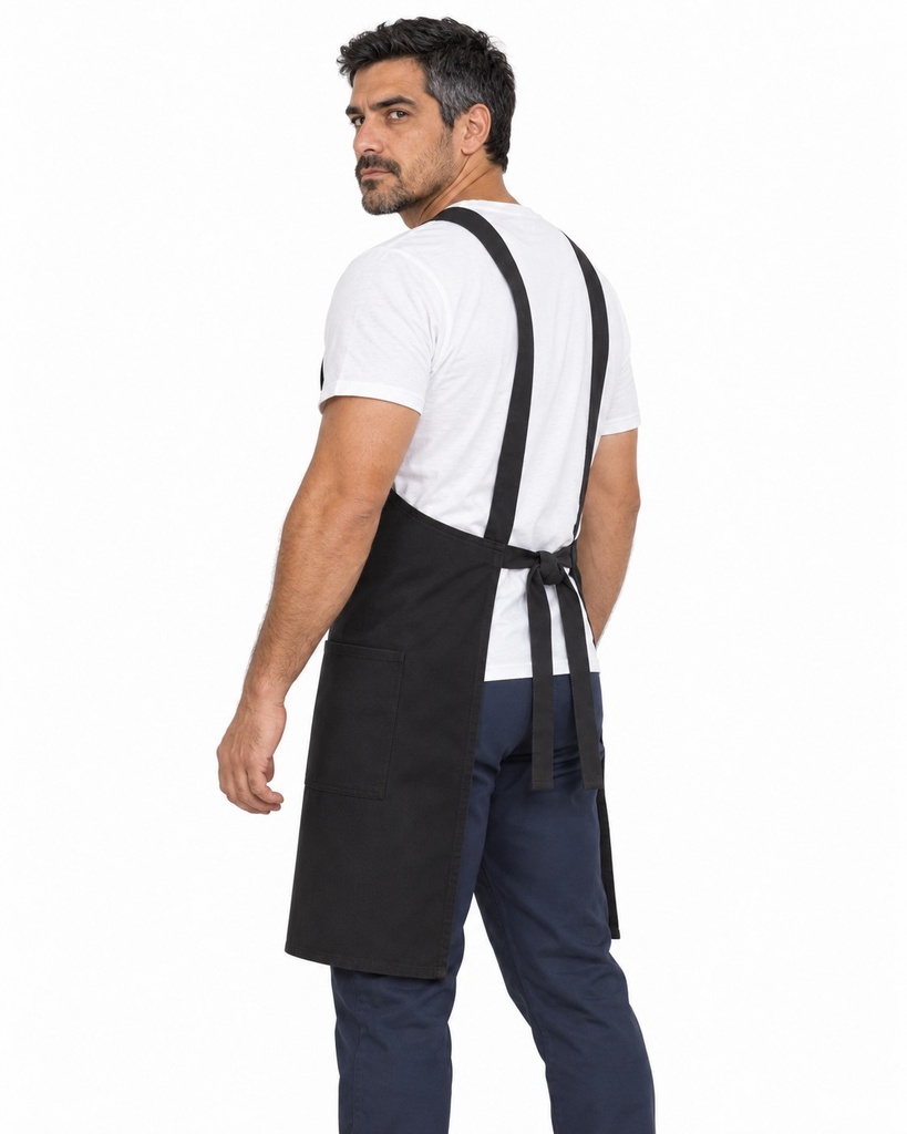Delantal de Gabardina Cotton — P4 · espalda, hombre