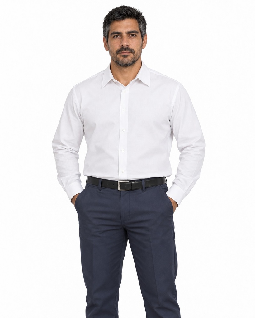 Pantalon Social Hombre Gabardina, Azul noche J95 — T1 · frente, hombre