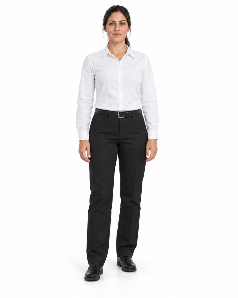Pantalon Social Mujer Gabardina, Negro — T2 · cuerpo entero, mujer